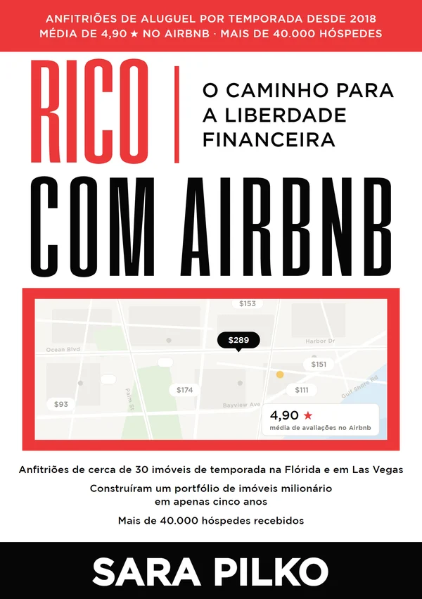 Capa do e-book grátis Rico com Airbnb, de Sara Pilko