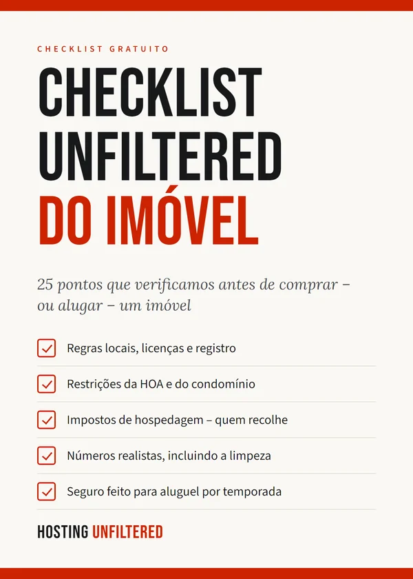 Capa da Checklist Unfiltered do Imóvel